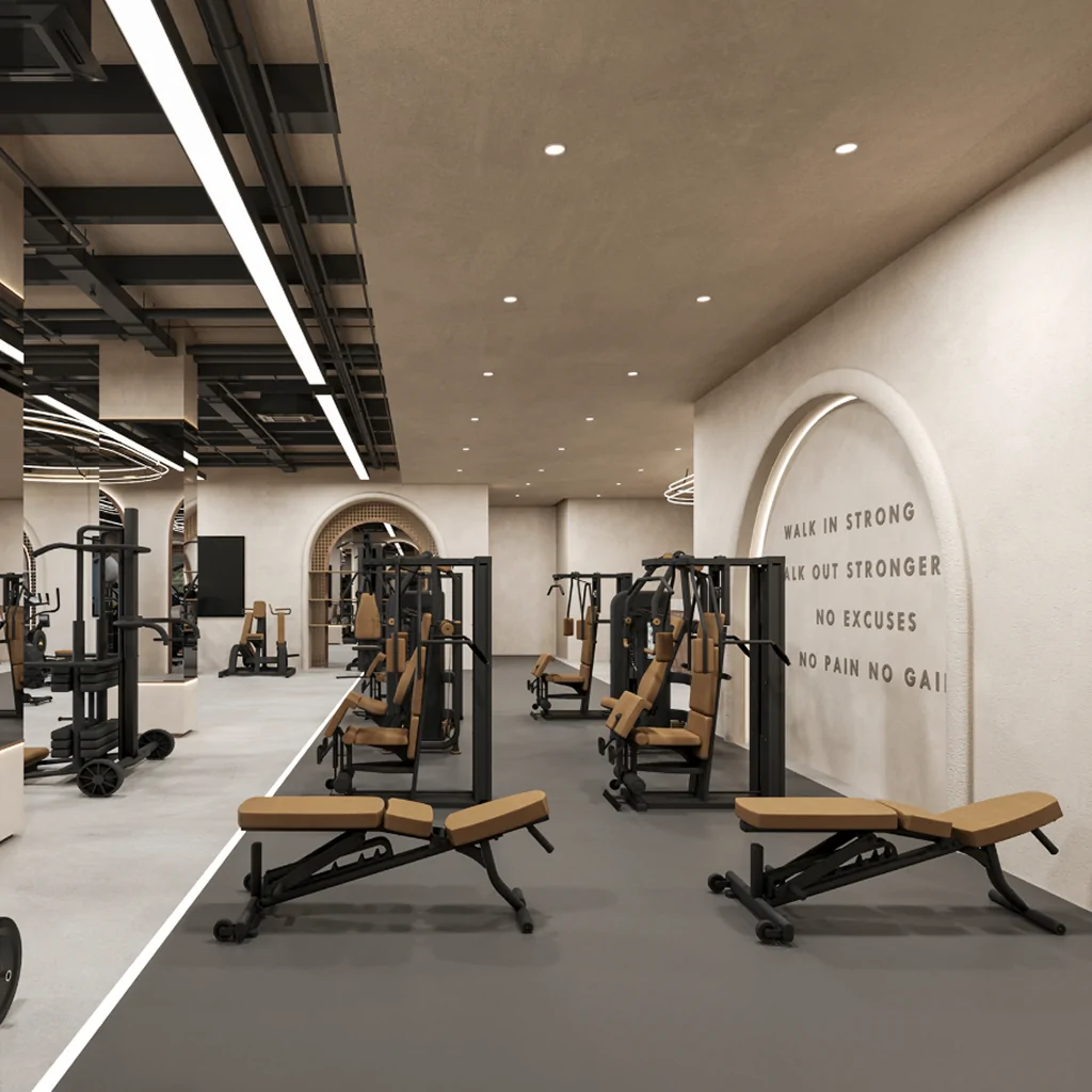 Мінімалізм в інтер'єрі спортзалу