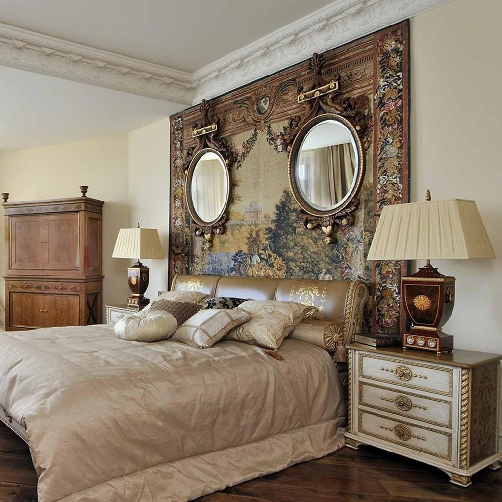 Дизайн спальні у стилі ампір