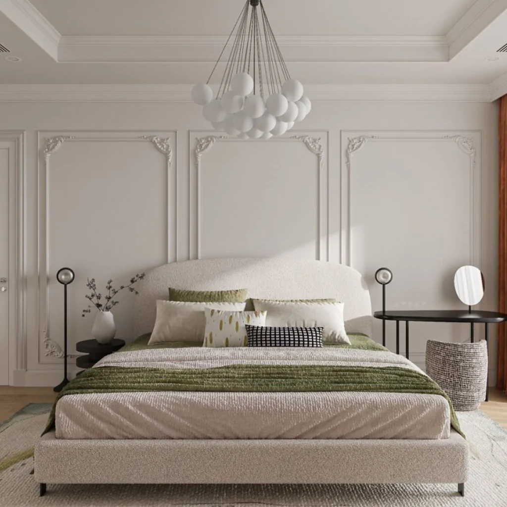 Дизайн интерьера спальни в стиле неоклассика