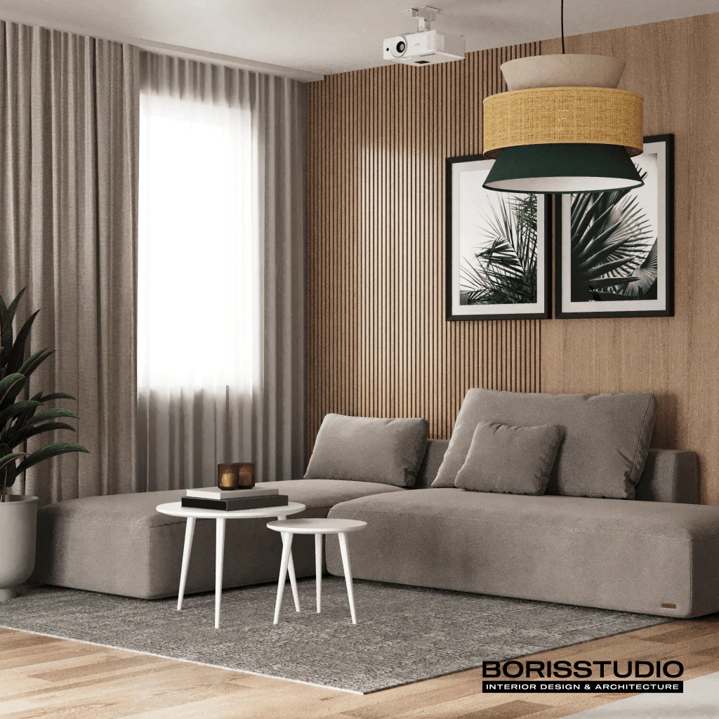 Дизайн интерьера гостинной для дома в Сваляве