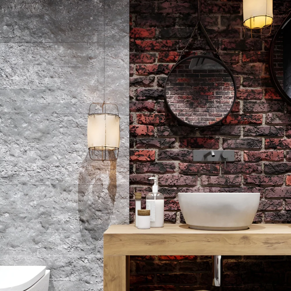 Дизайн интерьера ванной комнаты в квартире в стиле гранж