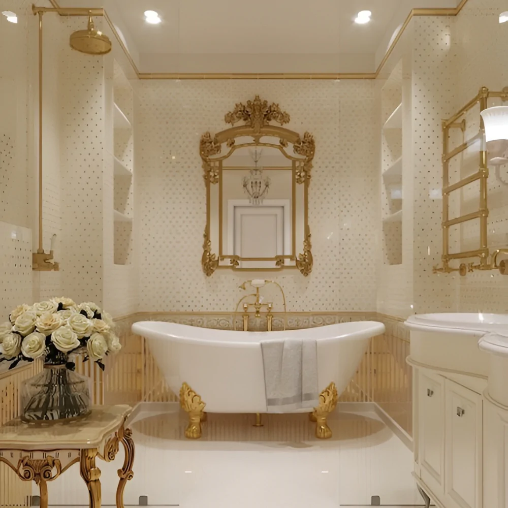дизайн ванної кімнати в стилі бароко