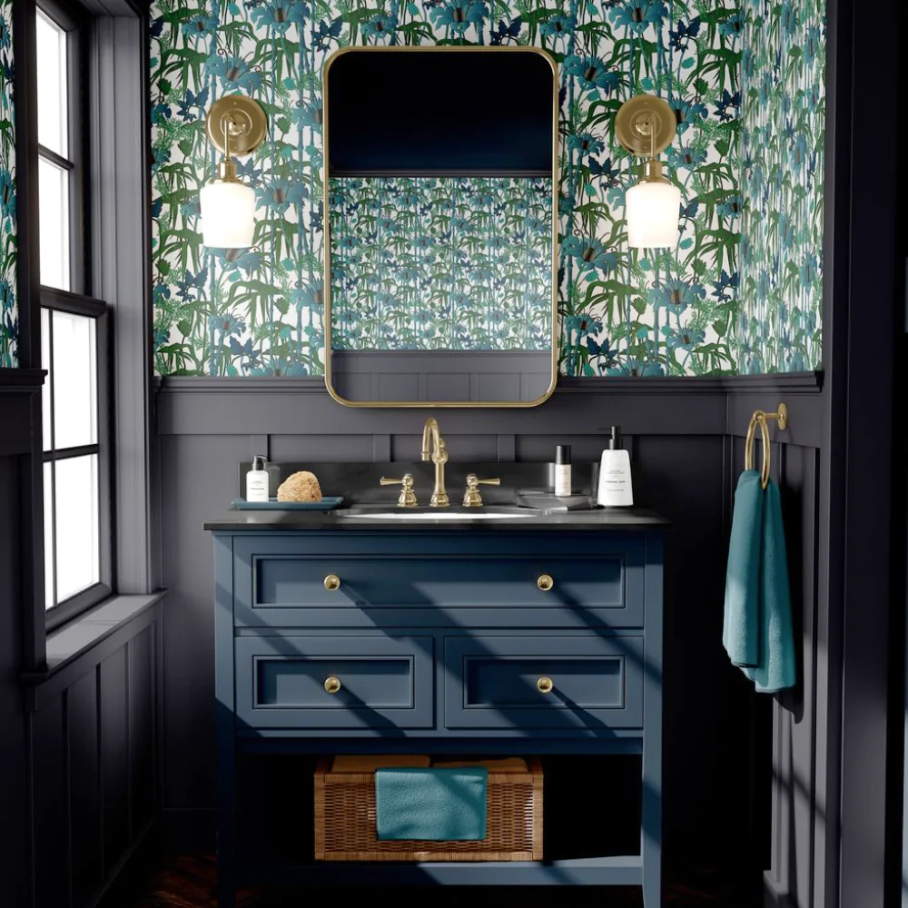 Дизайн-проєкт ванної кімнати для квартири в стилі кантрі