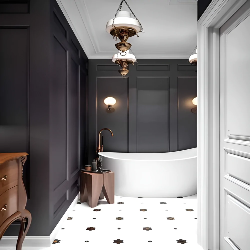 Дизайн-проєкт ванної кімнати в англійському стилі