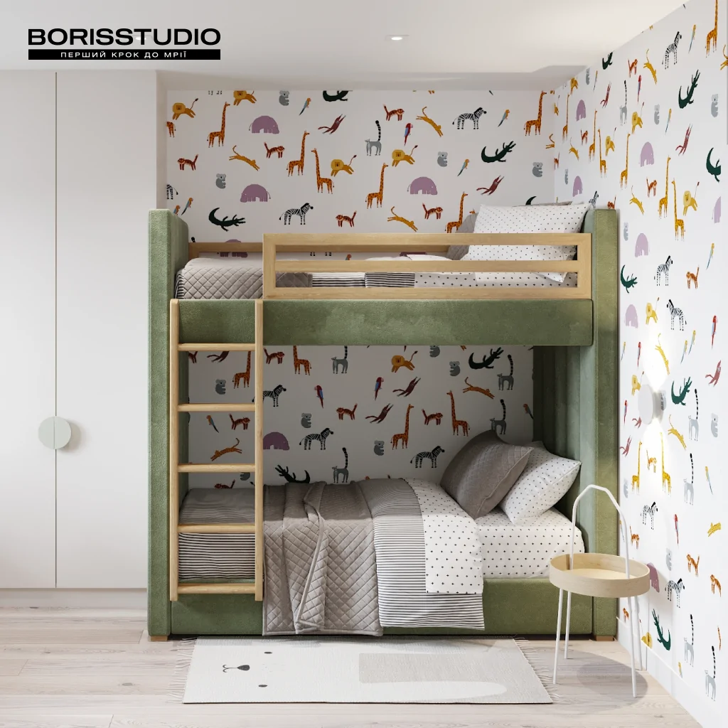 Зеленый цвет в дизайне интерьера детской комнаты