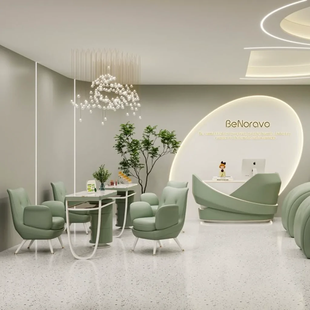 Дизайн-проект салону краси у зеленому кольорі