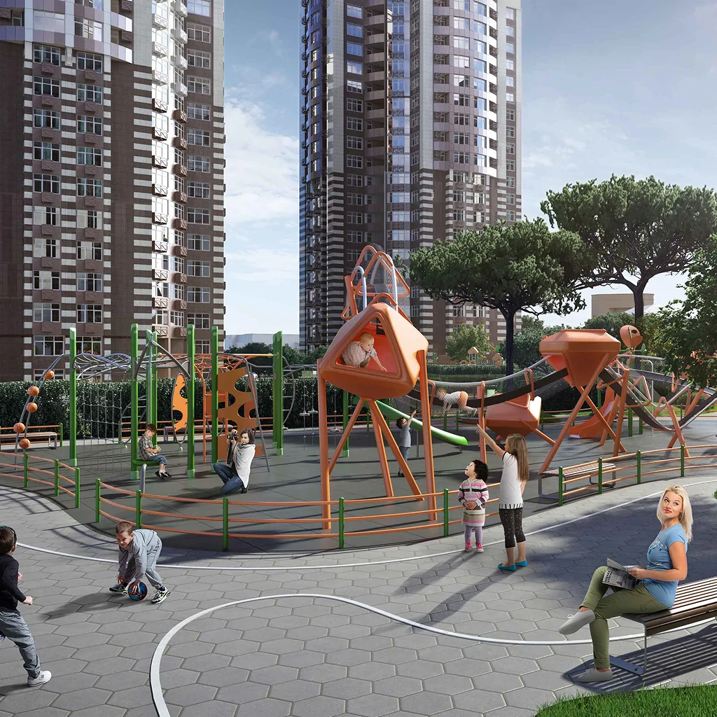 Дизайн дитячого майданчика в ЖК Грінвіль Парк