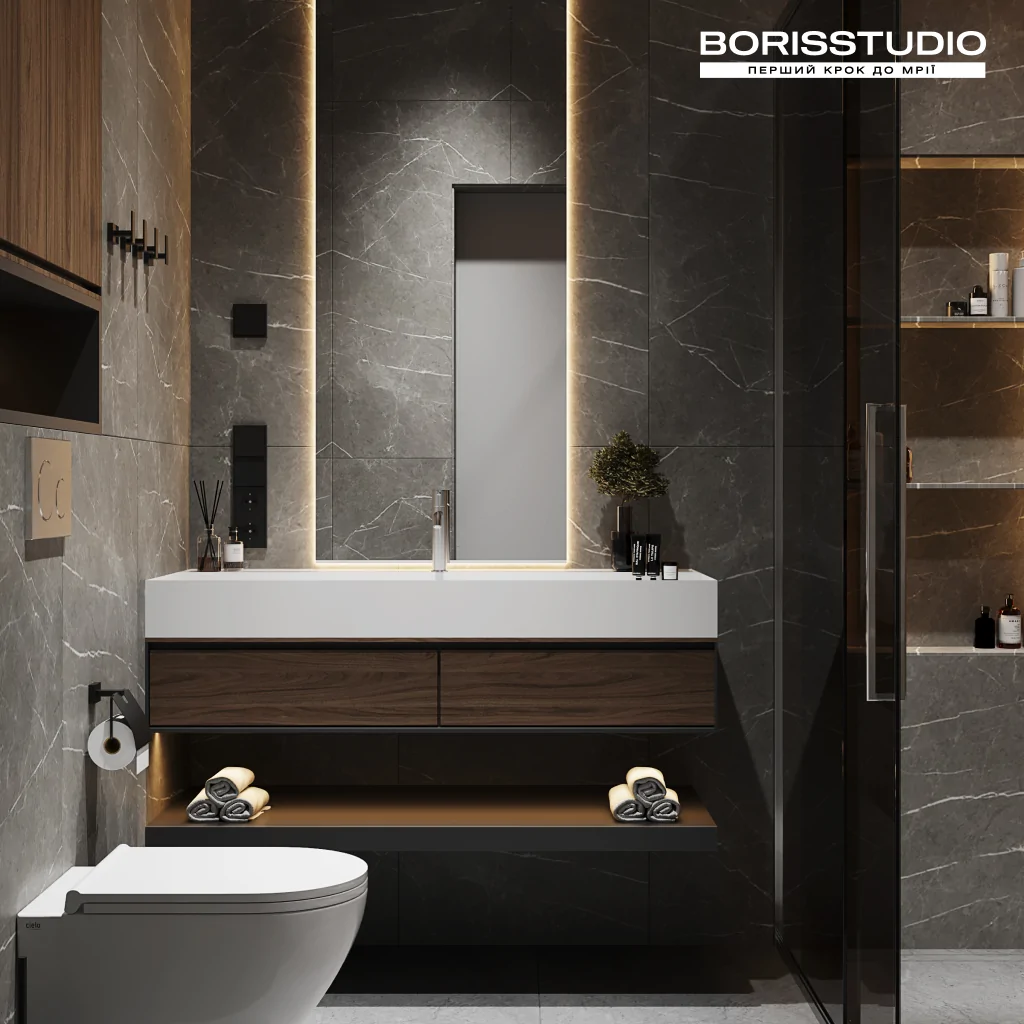Дизайн-проєкт інтер’єру ванної кімнати