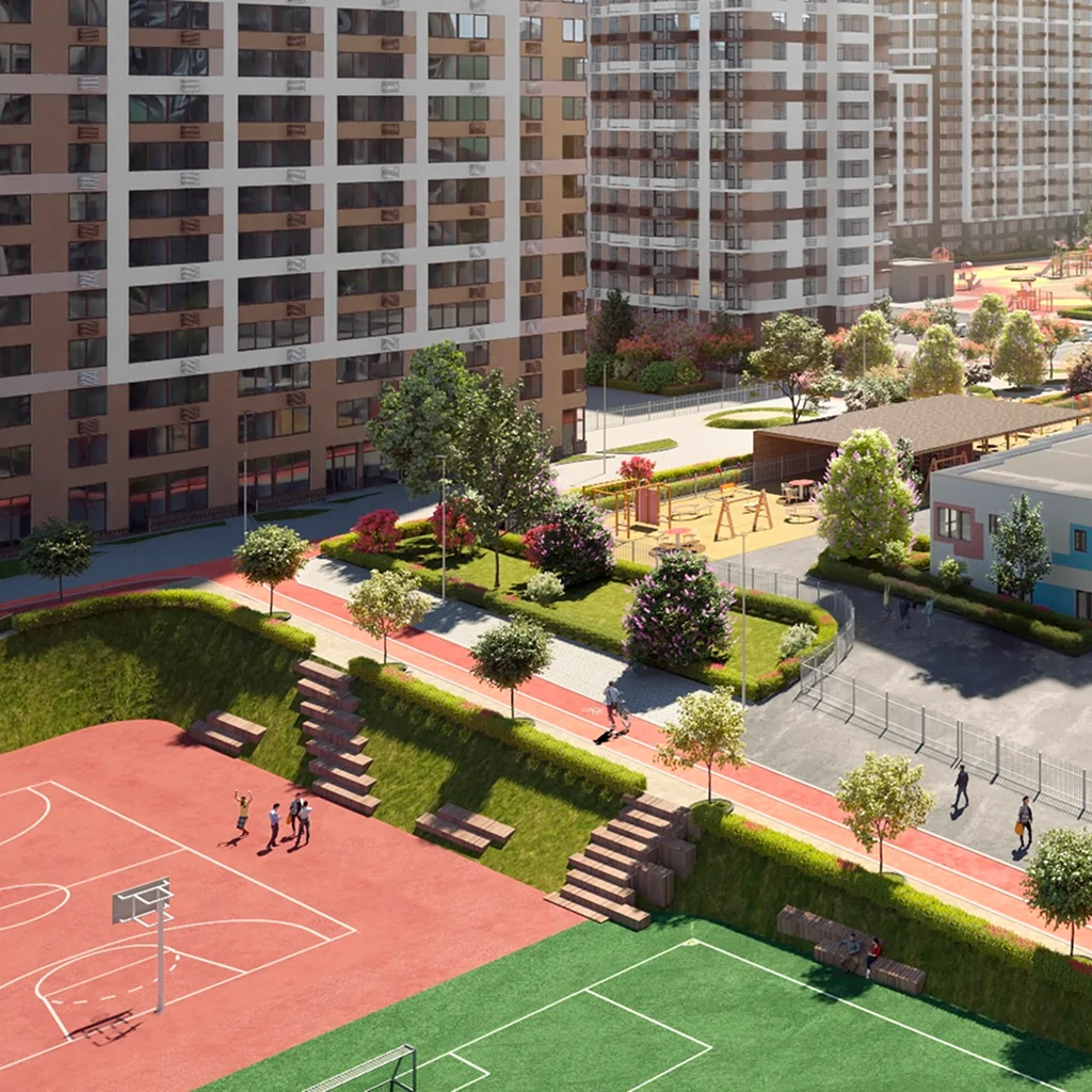 Дизайн внутрішнього двору ЖК Варшавський